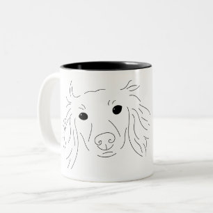 Ernste Dackel-Tasse Zweifarbige Tasse