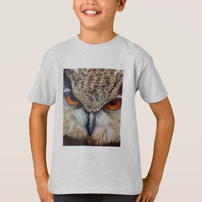 Ernste Eule T-Shirt (Vorderseite)