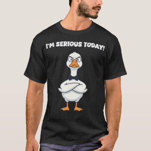 Ernste Gans mit Fliege Lustige alberne Gans T-Shirt