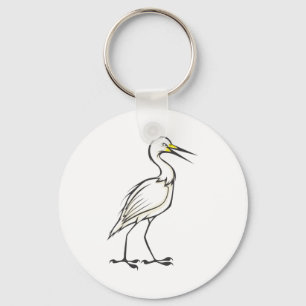 Ernster großer Reiher-Vogel Schlüsselanhänger