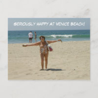 Ernsthaft glücklich Venice Beach Postcard!