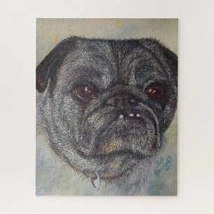 Ernsthafter Spaß Pug Welpe