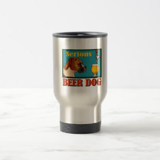 Ernsthaftes Bier Retro Boxer Dog Craft Beer Lover Reisebecher