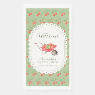 Ernte-Apfel, Unser Augapfel-Baby-Shower-Willkommen Serviette