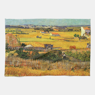 Ernte bei La Crau, Montmajour von Vincent van Gogh Geschirrtuch