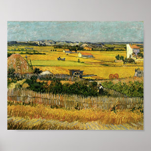 Ernte bei La Crau, Vincent Van Gogh Poster