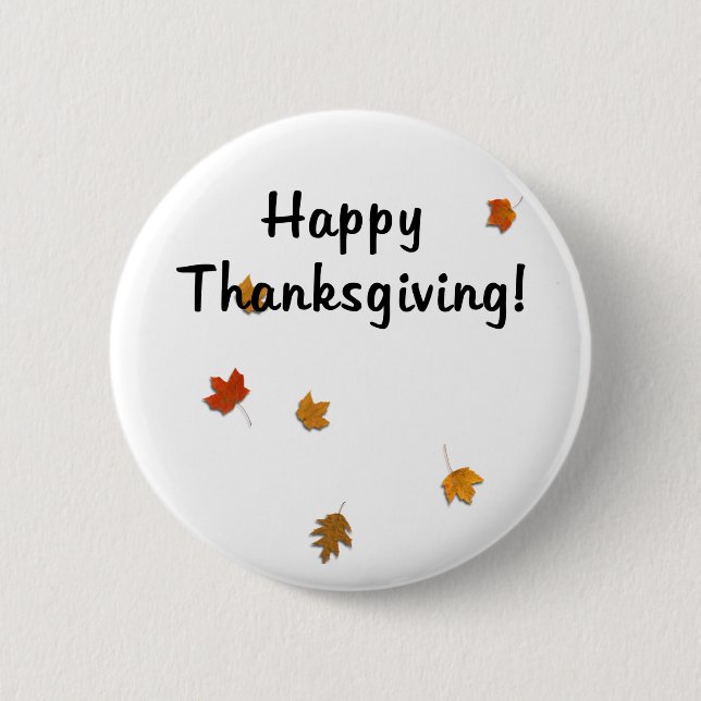 Ernte-Blätter Button (Vorderseite)