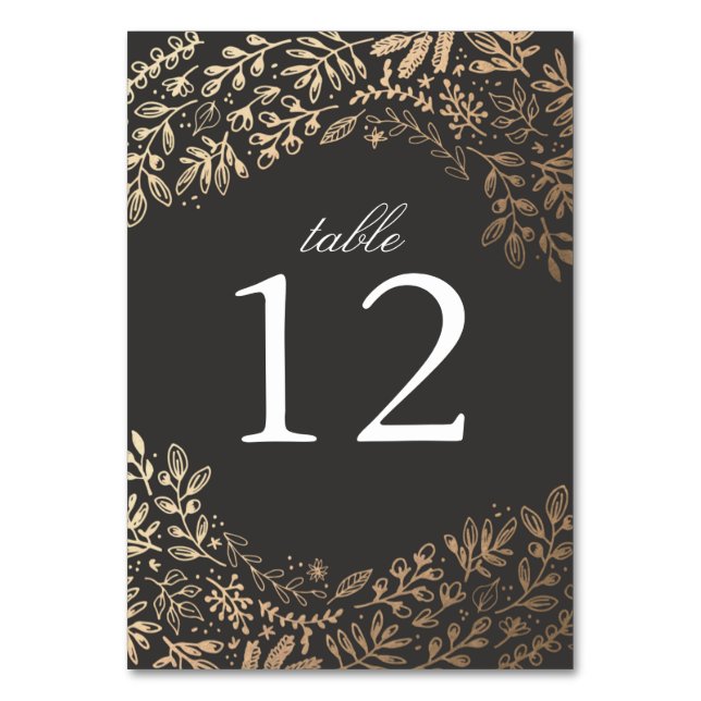 Ernte Blume Hochzeit Tischnummer (Vorderseite)