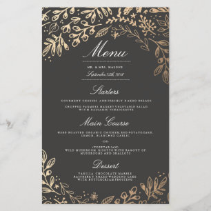 Ernte Blume Hochzeitsmenü