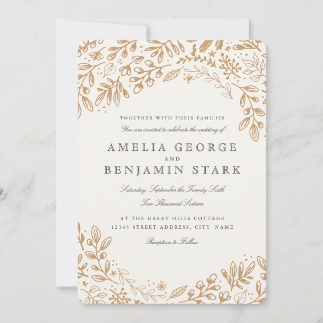 Ernte-Blumen Einladung (Vorderseite)