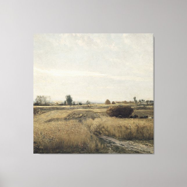 Ernte | Charles-Francois Daubigney Leinwanddruck (Vorderseite)