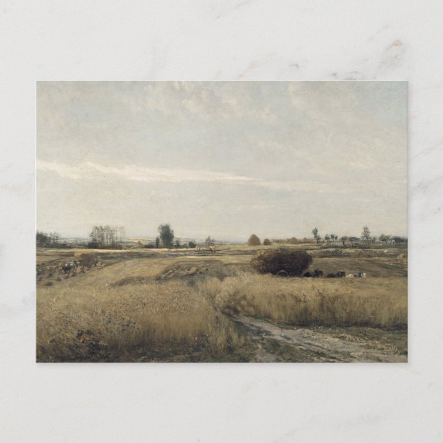 Ernte | Charles-Francois Daubigney Postkarte (Vorderseite)