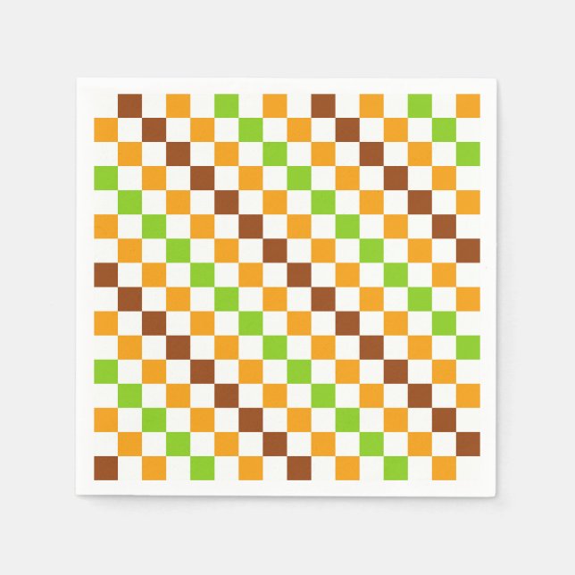 Ernte-Diagonal-Karo-Muster Serviette (Vorderseite)