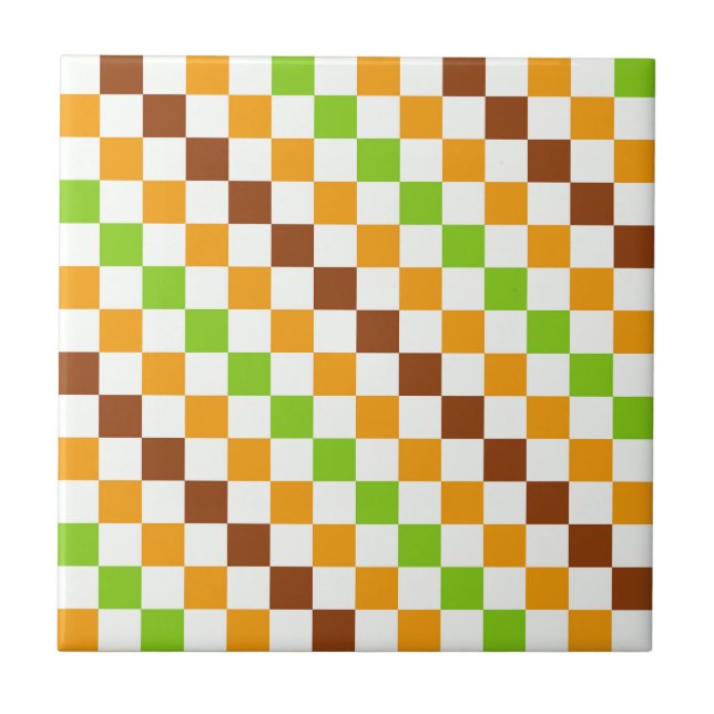 Ernte-Diagonal-Schachbrettmuster Fliese (Vorderseite)