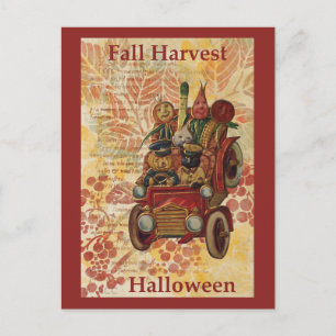 Ernte-Halloween im Herbst Postkarte