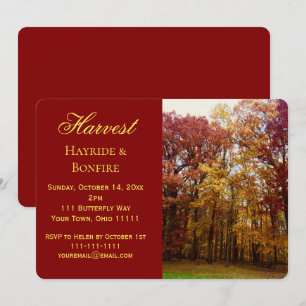 Ernte Hayride und Bonfire Einladung