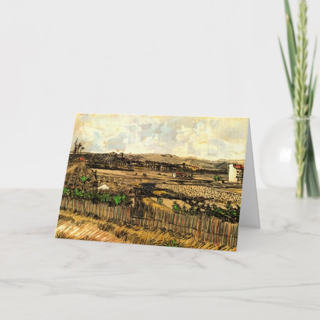 Ernte in der Provence Montmajour von Vincent van G Karte (Vorderseite)