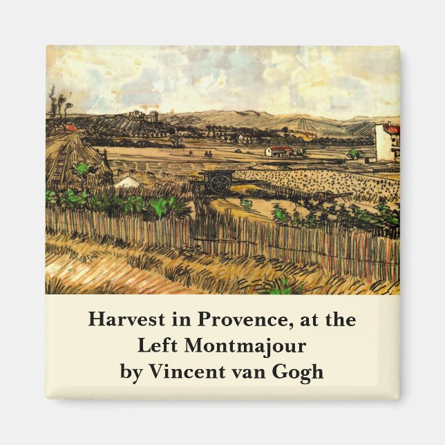 Ernte in der Provence Montmajour von Vincent van G Magnet (Vorne)