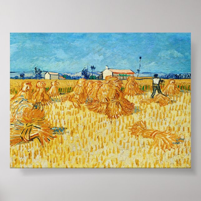 Ernte in der Provence von Van Gogh Poster (Vorne)