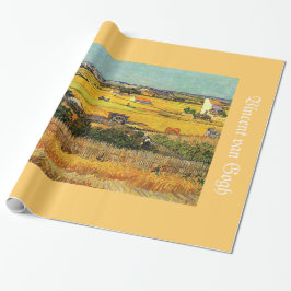 Ernte in La Crau mit Montmajour im Hintergrund Geschenkpapier