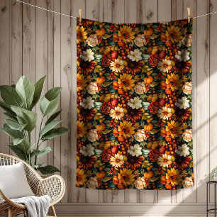 Ernte Inspiriert Blumenpumpen Saisonaler Komfort Fleecedecke