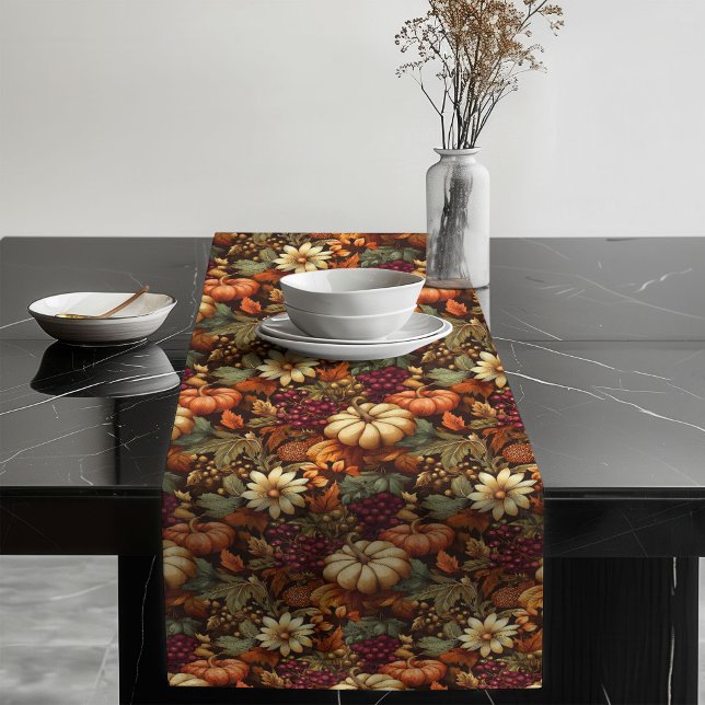 Ernte Inspiriert Tischläufer Rustikaler Fall Blüte (Harvest-Inspired Table Runner Rustic Fall Blooms)