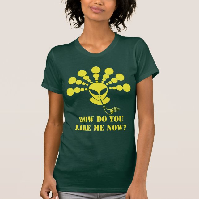 Ernte-Kreis-alien-Rauchen T-Shirt (Vorderseite)