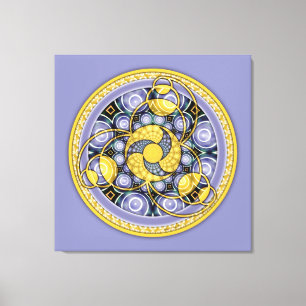 Ernte-KreisMandala 5, eingewickelte Leinwand