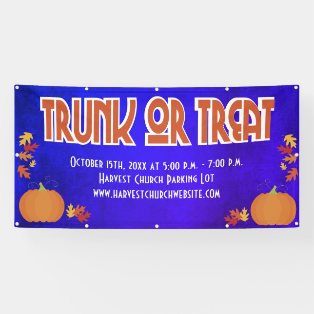 Ernte-Kürbis-Koffer-oder-Banner behandeln Banner (Horizontal)