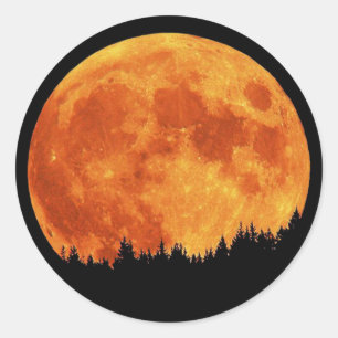 Ernte-Moon Runder Aufkleber