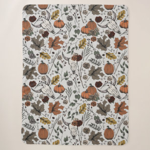 Ernte und Hörner Kuh Skull Grau Sherpadecke