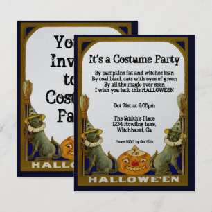 Ernte Vintage Halloween-Einladung Einladung