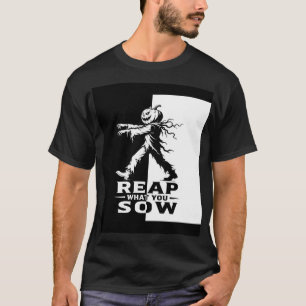 Ernte, was du säst, Kürbis-Halloween-T-Shirt T-Shirt