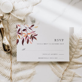 Ernte | Watercolor Foliage RSVP Card Karte