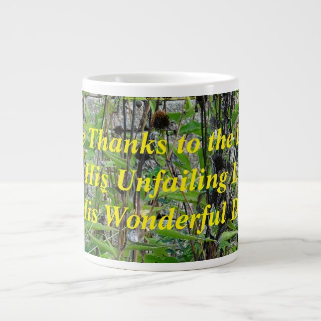 Ernte Zeit! Danke! Jumbo-Tasse (Vorderseite)