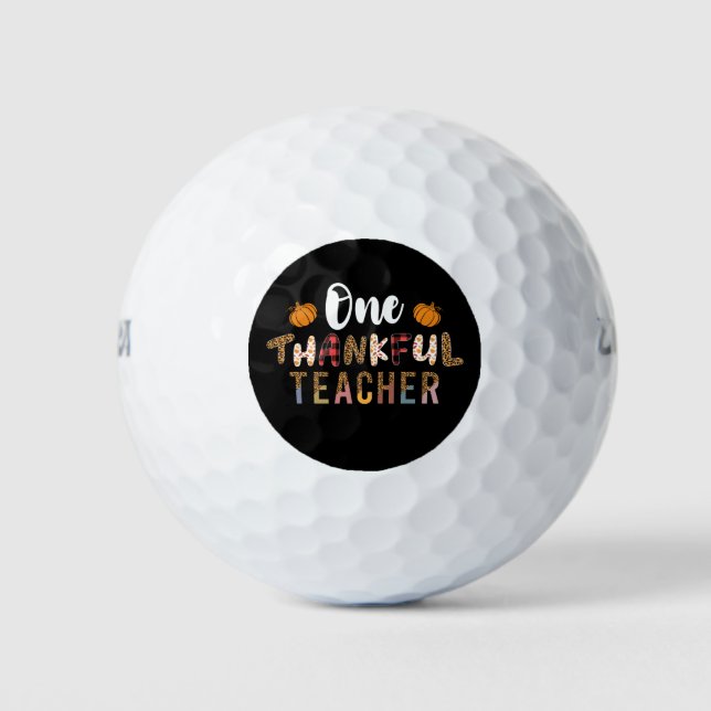 Erntedank 1 Danksager Leopard Fall Gro Golfball (Vorderseite)
