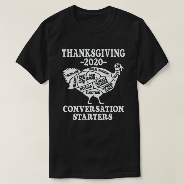 Erntedank 2020 Conversation Starter Funny Turk T-Shirt (Design vorne)