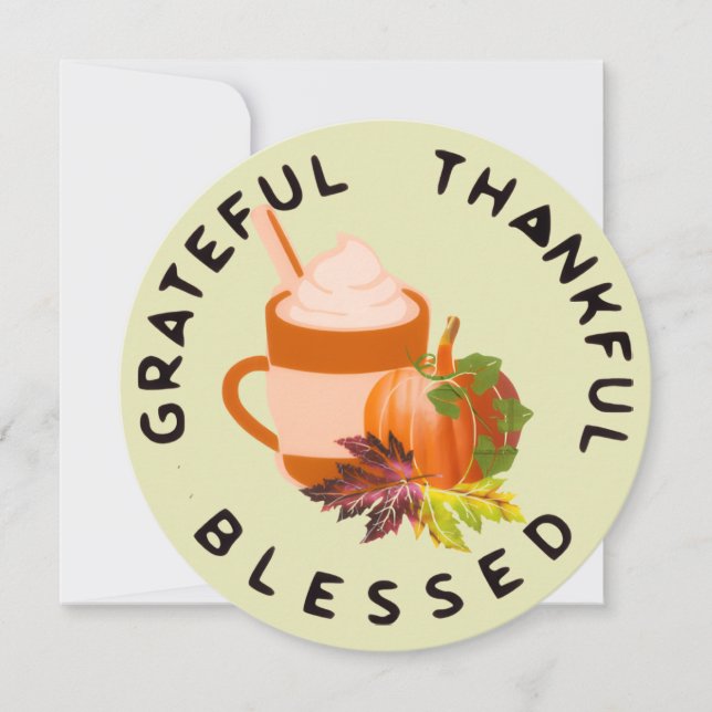 Erntedank Abendessen Einladung (Vorderseite)