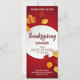 Erntedank Abendessen Einladung