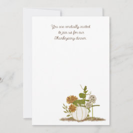 Erntedank Abendessen Einladung, Größe: 5" x 7 Einladung