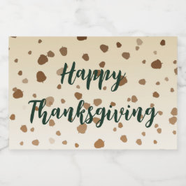 Erntedank Acorns Alkoholflaschenetikett