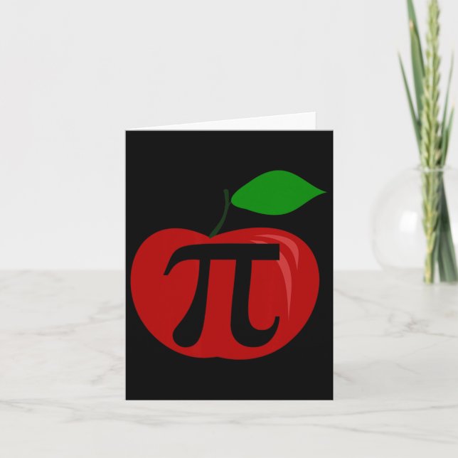 Erntedank Apple Pie Lover Funny Pi Day Math Tee Karte (Vorderseite)