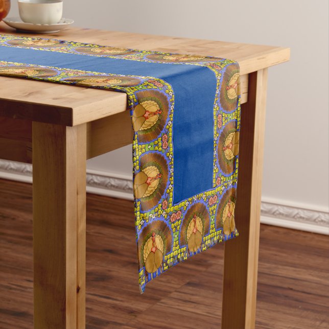 Erntedank aus Hartglas Türkei 16" x 108" Großer Tischläufer (Beispiel)
