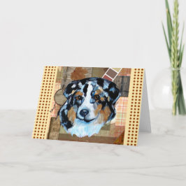 ERNTEDANK AUSTRALIAN SHEPHERD FEIERTAGSKARTE