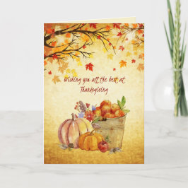 Erntedank Autum Harvest Wasserfarbe Feiertagskarte