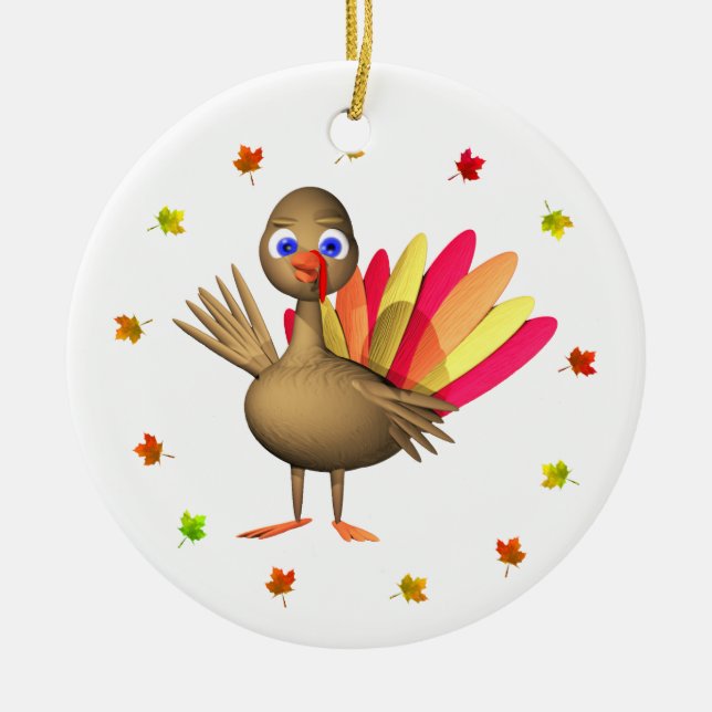 Erntedank-Baby die Türkei Keramikornament (Vorne)
