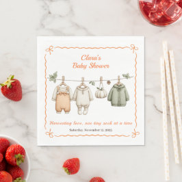 Erntedank Baby Shower Girl | Gemütliche Wäschelein Serviette