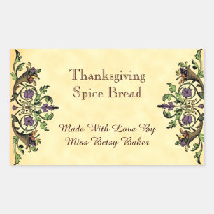 Erntedank Baking Custom Cornucopia Aufkleber
