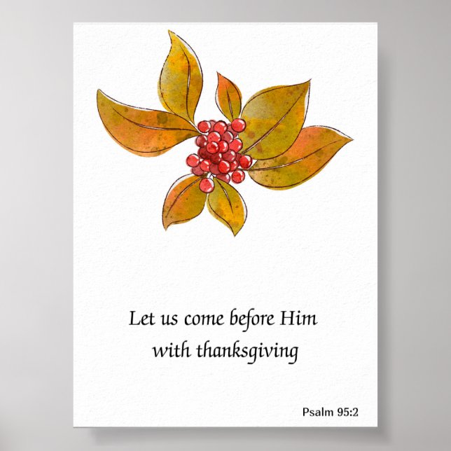 Erntedank Bible Verliebte Kunst Poster (Vorne)