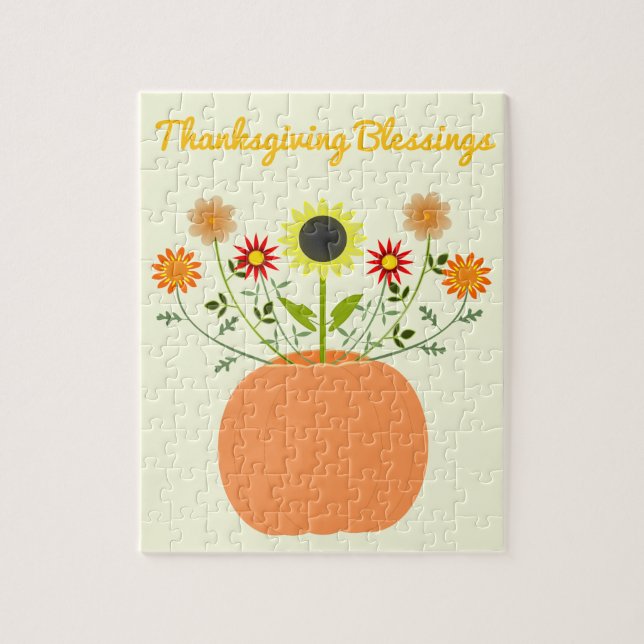 Erntedank-Blume in Pumpkin Custom (Vertikal)